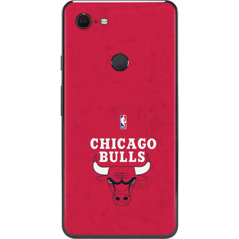 NBA Chicago Bulls Red Distressed Google Pixel 3 XL Skin